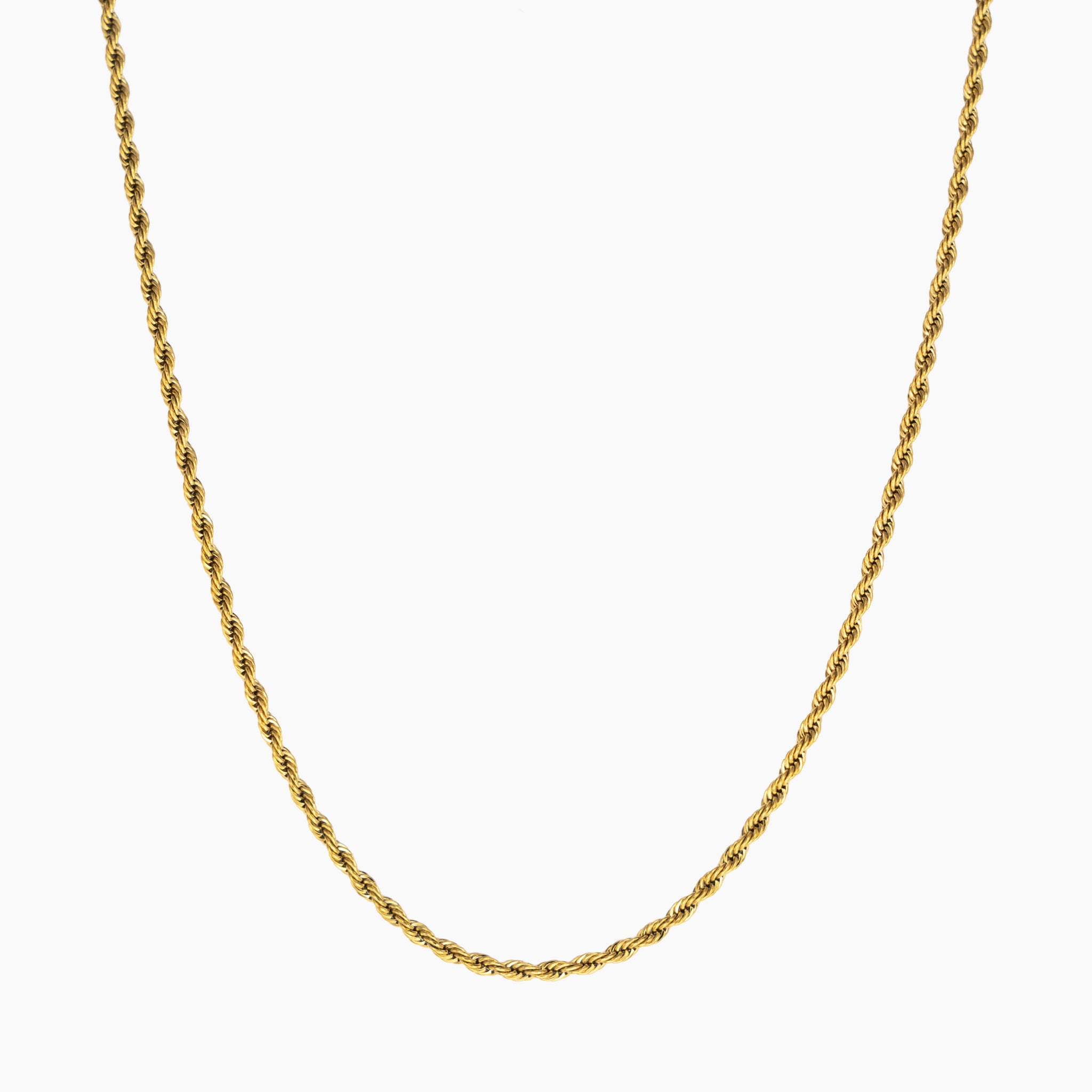 3mm Twisted Rope Chain - Gold