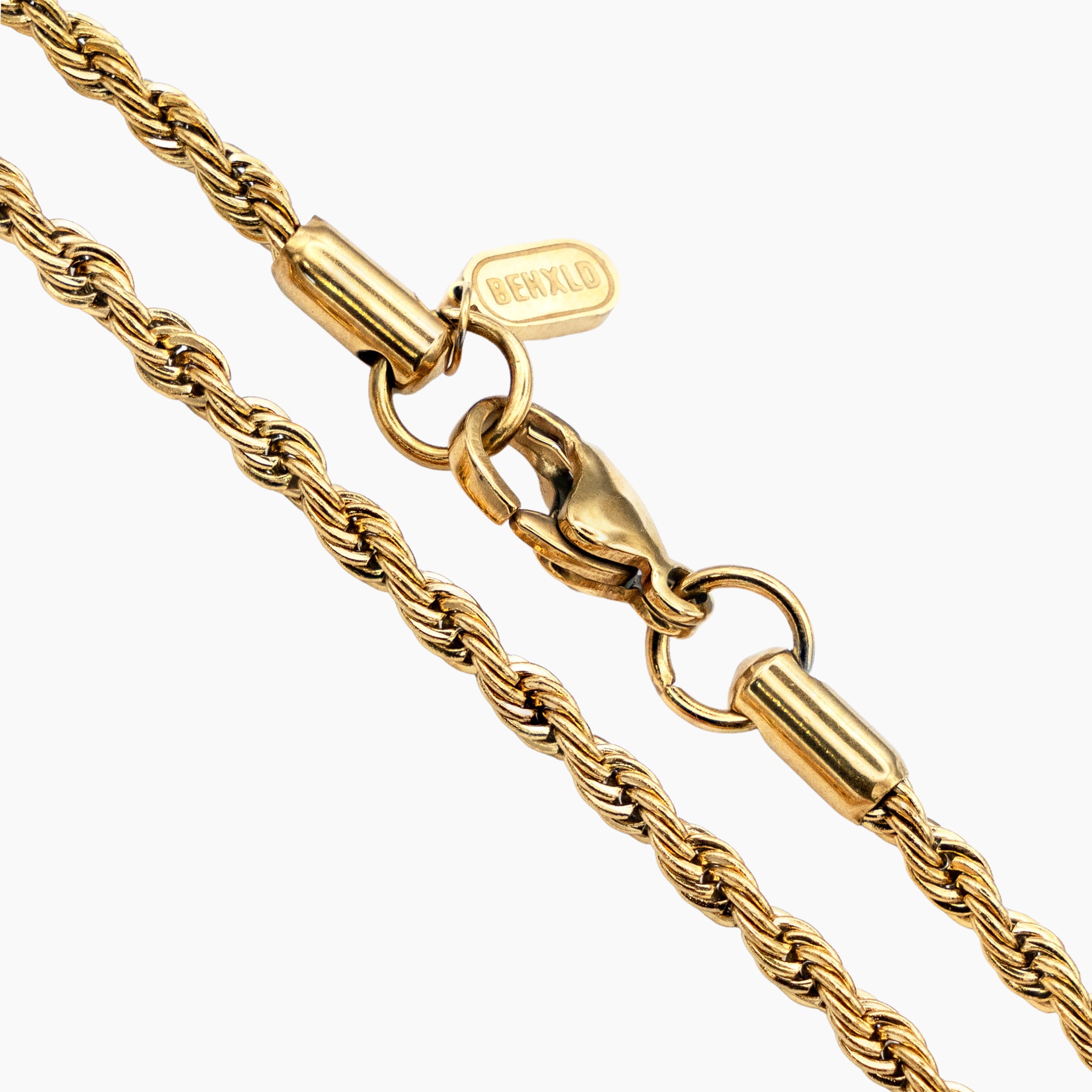 3mm Twisted Rope Chain - Gold